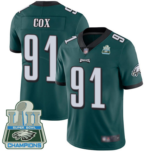 Men Philadelphia Eagles #91 Fletcher Cox Midnight Green Team Color Vapor Untouchable NFL Jersey Limited Player 100th->philadelphia eagles->NFL Jersey
